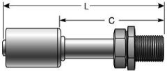 Male Inverted O-Ring Bulkhead - Aluminum