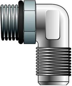 Male Metric with O-Ring to Male JIC 37° Flare - 90°