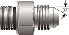 Male Metric with O-Ring to Male JIC 37° Flare