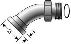 Code 61 O-Ring Flange to Male Flat-Face O-Ring 45° - High Pressure