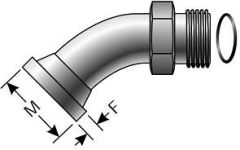 Code 62 O-Ring Flange Heavy to Male Flat-Face O-Ring 45° - (6,000 psi)