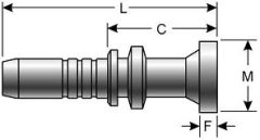 Caterpillar Style O-Ring Flange - Straight