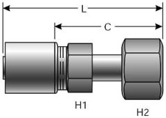 Female Flat-Face Swivel - Straight