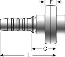 Male French GAZ (Poclain) 24° High Pressure Flange