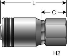 Female British Standard Parallel Pipe O-Ring Swivel