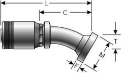 Code 62 O-Ring Flange Heavy - 30° Bent Tube