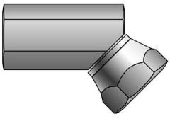 Female Pipe NPTF to Female Pipe Swivel NPSM - 45°