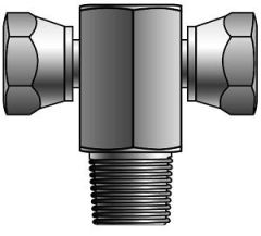 Female Pipe Swivel NPSM on Run to Male Pipe NPTF - Tee