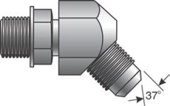 British Male Standard Pipe Parallel to Male JIC 37° Flare - 45°