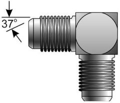 Male JIC 37° Flare to Male JIC 37° Flare - 90°