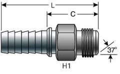 Male JIC 37° Flare