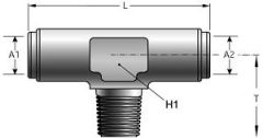 Air Brake Branch Tee to Male Pipe