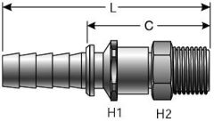 SAE Male Inverted Swivel - Straight