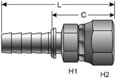 Female DIN 24° Cone Swivel - Light Series