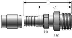 SAE Male Inverted Swivel - Steel