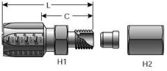 SAE Male Flareless Assembly - Steel