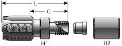 SAE Male Flareless Assembly - Steel