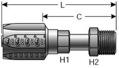 Male SAE 45° Flare Inverted Swivel - Steel