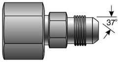 Female Flat-Face Swivel to Male JIC 37° Flare