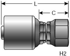 Female British Standard Parallel Pipe O-Ring Swivel - Straight