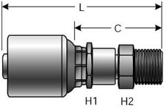 SAE Male Inverted Swivel - Straight