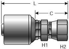 Female SAE 45° Flare Swivel - Straight