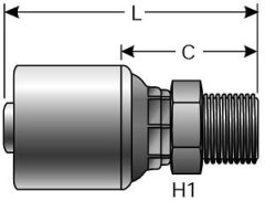 Male British Standard Pipe Tapered-Japanese Tapered Thread