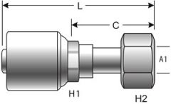 Female DIN 24° Cone Swivel - Heavy Series with O-Ring - Straight