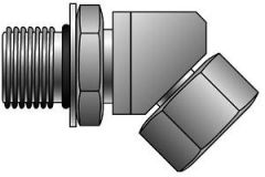 Male O-Ring Boss to Female Pipe Swivel NPSM - 45°