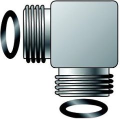 Male Flat-Face O-Ring to Male Flat-Face O-Ring - 90°