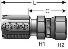 Dual Seat Female JIC 37°-SAE 45° Flare Swivel