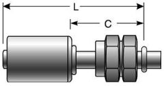 Female SAE Tube O-Ring Metric Nut Swivel - Aluminum