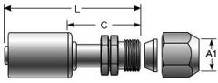 Male SAE Flareless Assembly - Aluminum