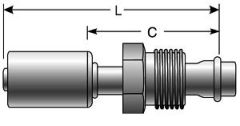 Male SAE Tube O-Ring Nut Swivel - Aluminum