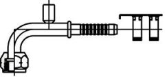 Metric Female O-Ring (FOR) with Switch or Service Port - 90° Bent Tube