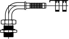 Male Insert O-Ring (MIO) Bulkhead - 90° Bent Tube