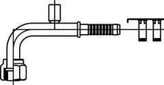 Female O-Ring (FOR) with Switch or Service Port - 90° Bent Tube