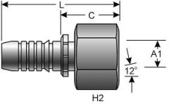 Female DIN 24° Cone Swivel - Light Series with O-Ring - Straight