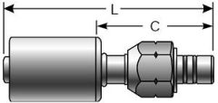 Female SAE Tube Dual O-Ring Metric Nut - Aluminum