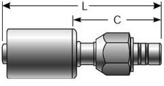 Female SAE Tube Dual O-Ring Nut - Aluminum