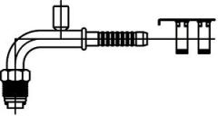 Male O-Ring (MOR) with Switch or Service Port - 90° Bent Tube