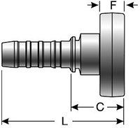 Female French GAZ (Poclain) 24° High Pressure Flange