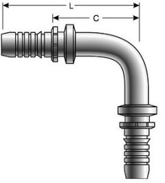 Hose Length Extender - 90° Bent Tube