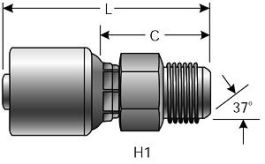 Hydraulic Coupling Adapter Gates G34165-0808 