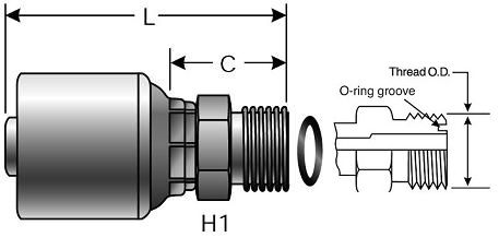 Details about   GATES G20225-0808 HYDRAULIC CRIMP ON FITTING COUPLER 8GS-8MFFOR 